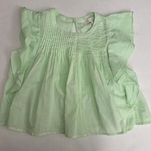 GB Girls Light Green Ruffle Blouse